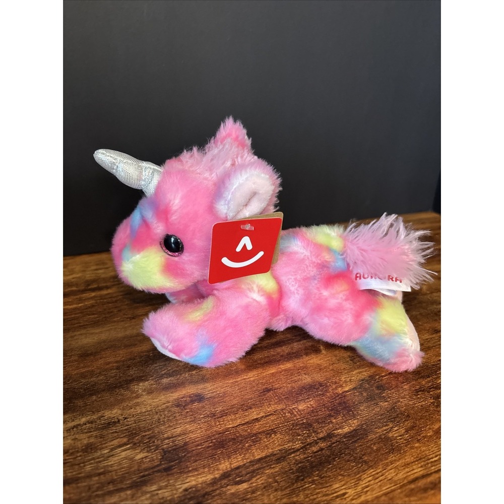 New Aurora Bright Fancies Jellyroll Unicorn 7" #16700 Stuffed Animal Plush Toy